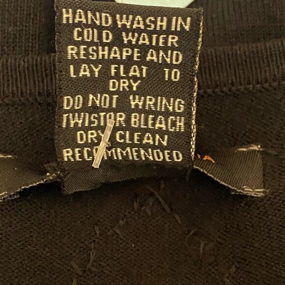 DD-70 BCBG MaxAzria NWT Black Beaded & Rhinestone Long Sleeve Cardigan Size M - Picture 11 of 15